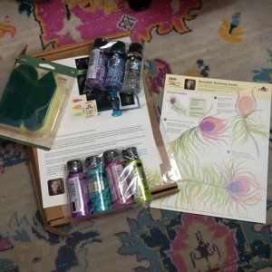 Folkart glitterific and color shift kit, one stroke